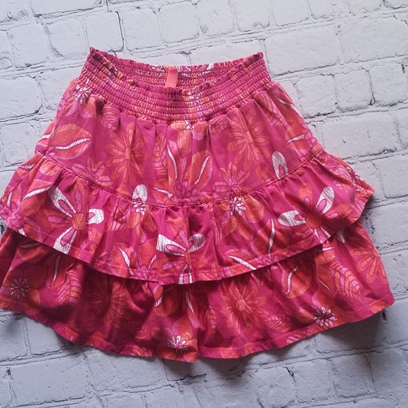 Live a Little Other - Liv a Little Pink Hawaiian Floral Skirt Sz 7/8